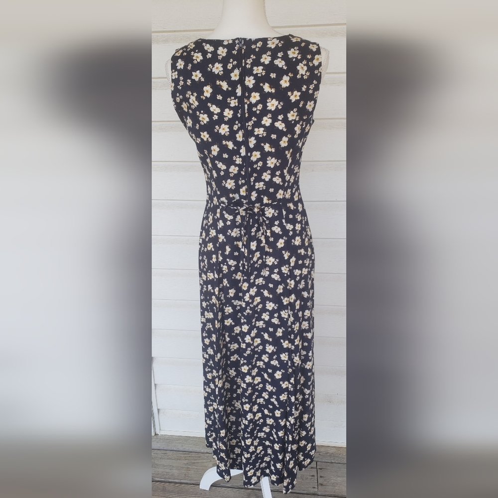 90s Classic Rayon Flower Maxi Dress!!! - image 5